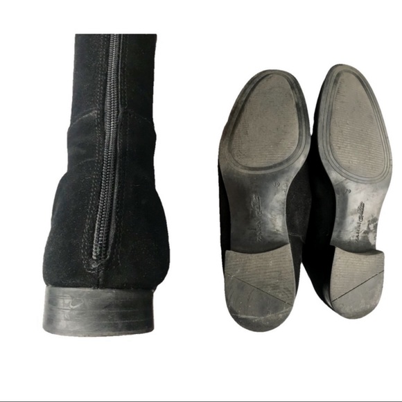 Zara Suede Over The Knee Boot Tassel Back Zip - Picture 4 of 8